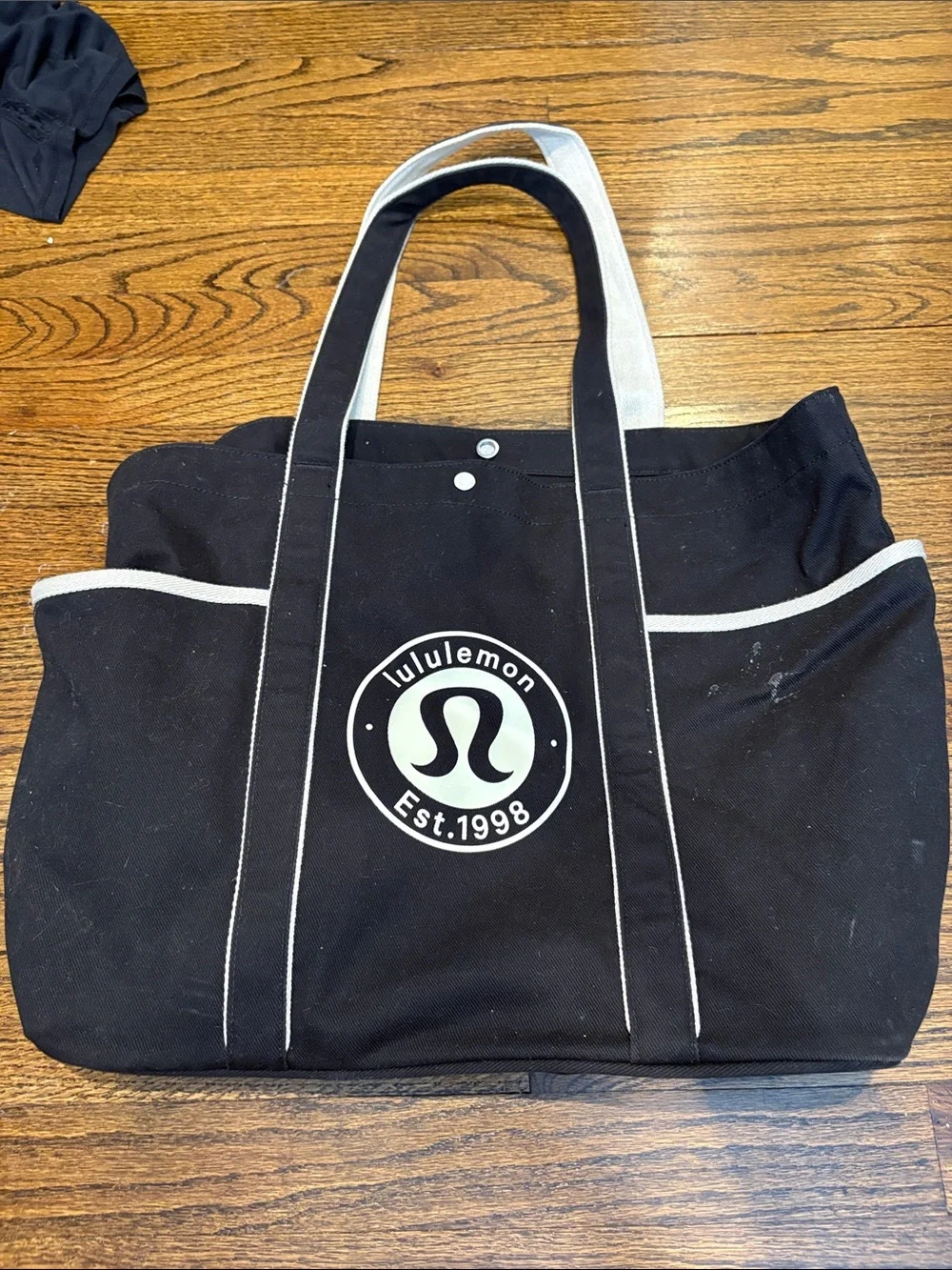 lululemon canvas tote bag Reusable Shopping Your Journey Health Club water bottle Lululemon Double-Handle Canvas Tote Bag